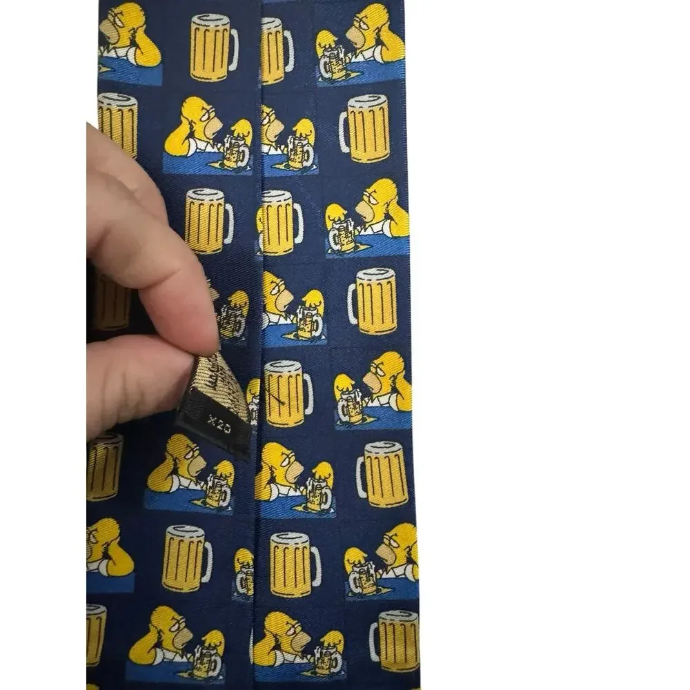 St Michael From Marks & Spencer The Simpsons Homer Duff Beer Cartoon Necktie